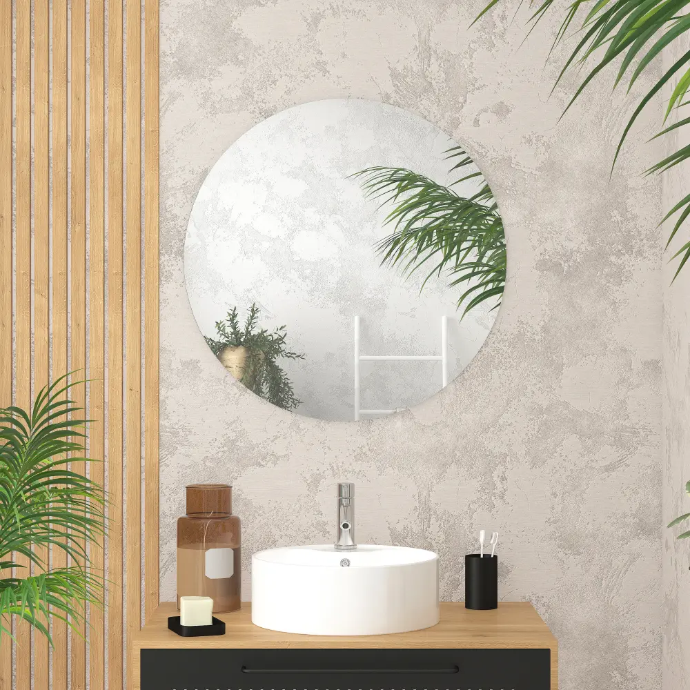 Portarrollos de Toilet Espejo redondo - 70x70x4cm -go round 70