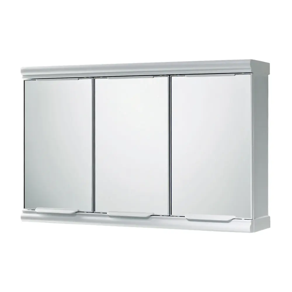 Specchio contenitore con 3 ante e 2 ripiani modello Princess di Gedy - Bianco