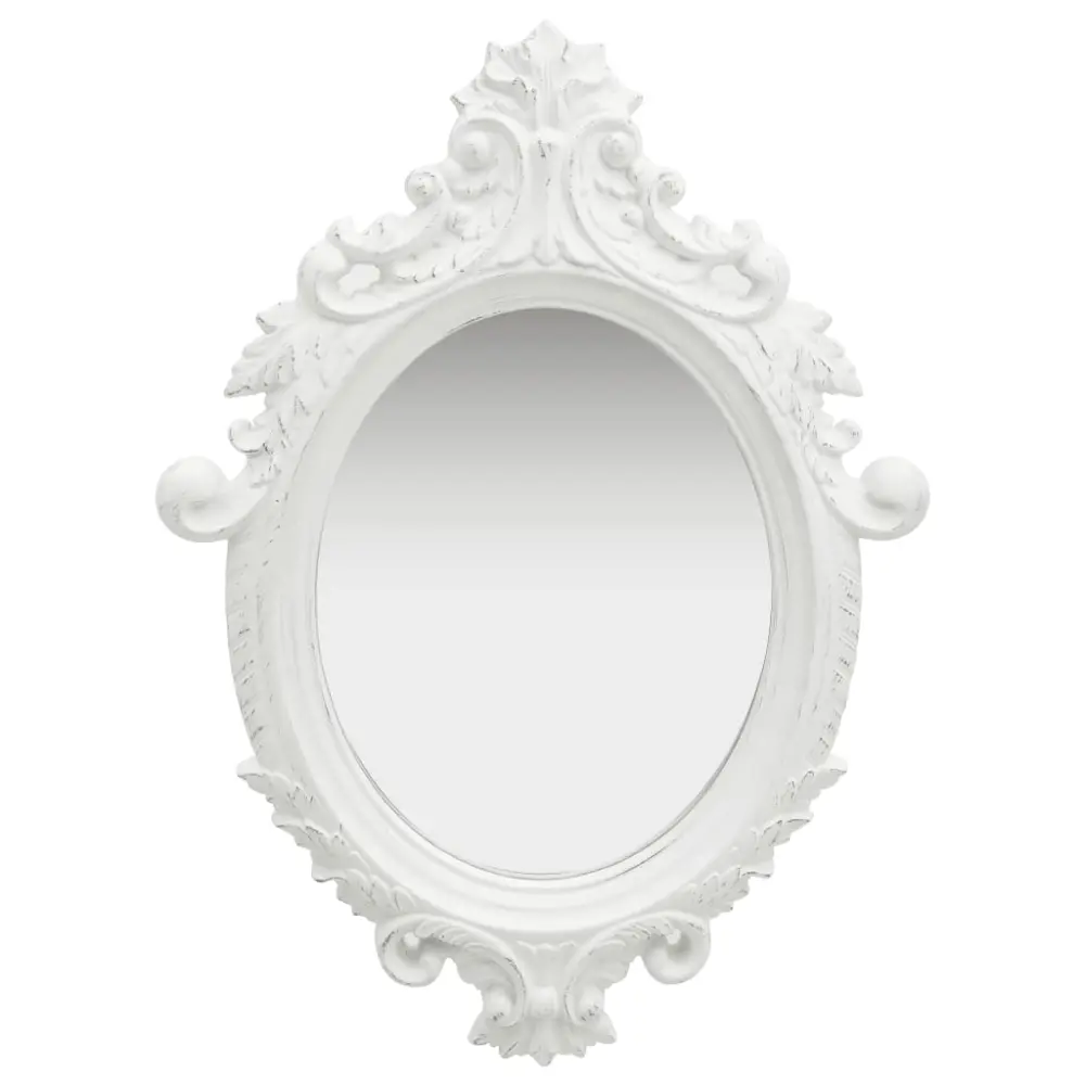 vidaXL espejo de pared estilo castillo blanco 56x76 cm