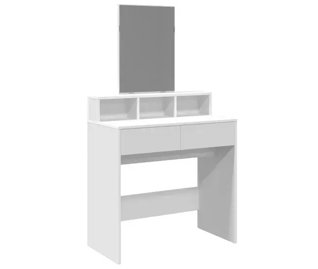 vidaXL Tocador con espejo blanco 80x41x144,5 cm
