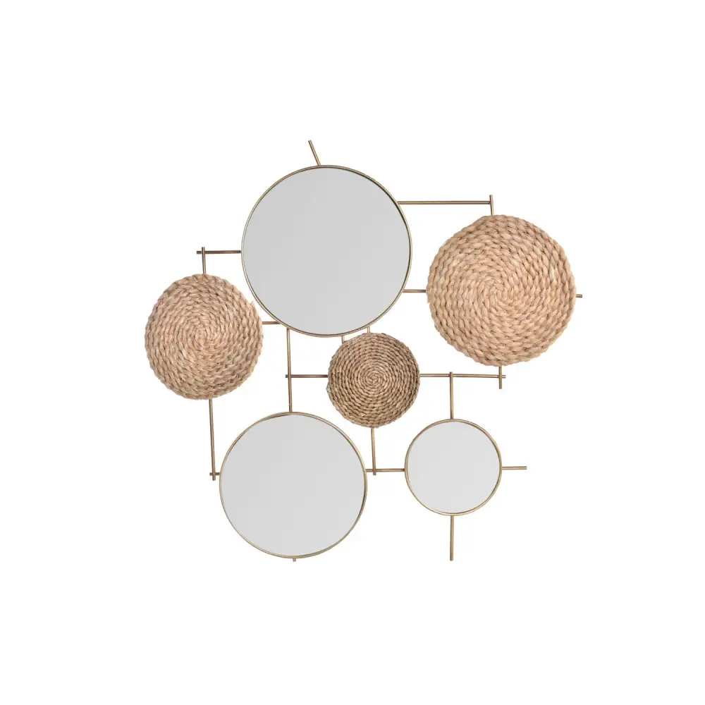 DECORACION PARED ACERO ESPEJO 72X3:5X74 MARRON