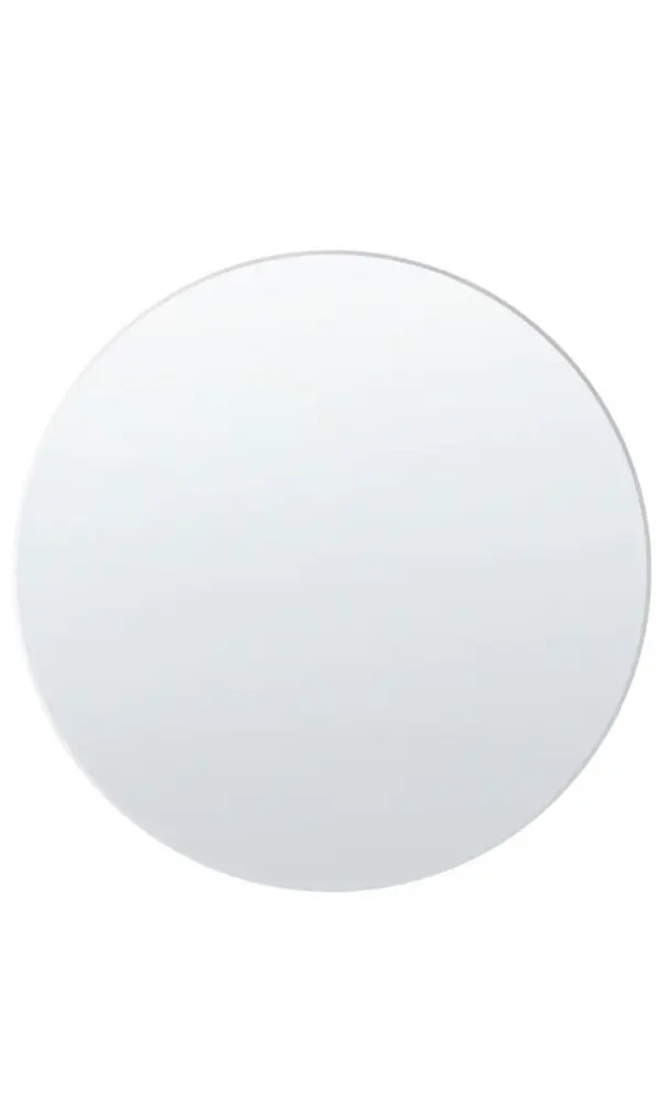 Decorativo con Marco de Madera Espejo metálico plateado 80cm