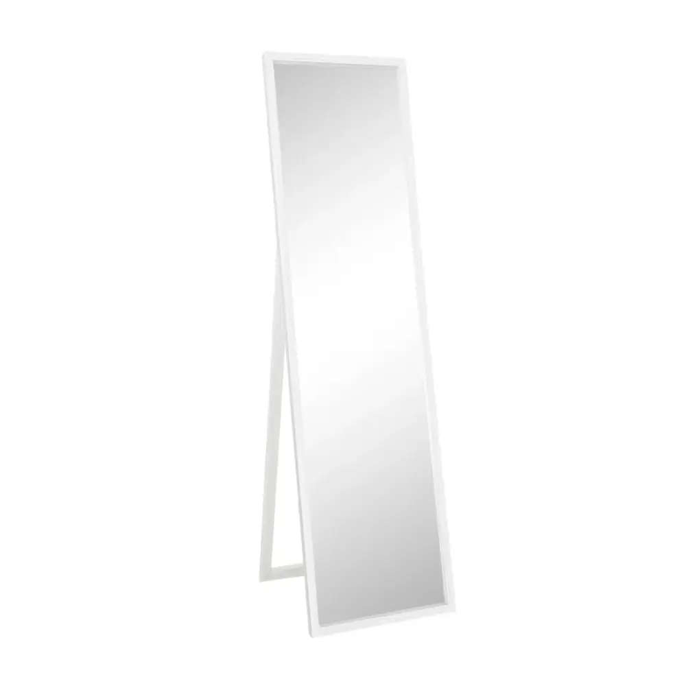Espejo de Pie de Madera Blanco 120x30 cm