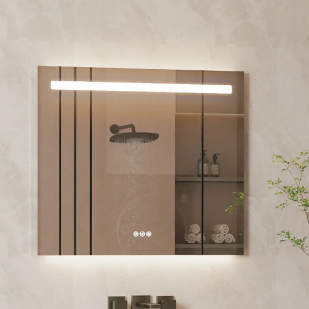 Specchio doppia illuminazione Eterea 60x70 con antifog manuale e 3 tonalità di luce
