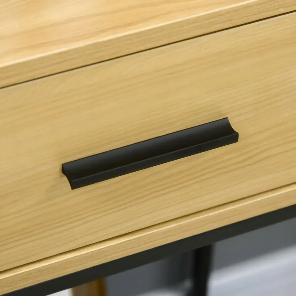 Cajón Divisorio Estanterí Galera Homcom 5 niveles 2 cajones natural/negro 170,5x80x30 cm
