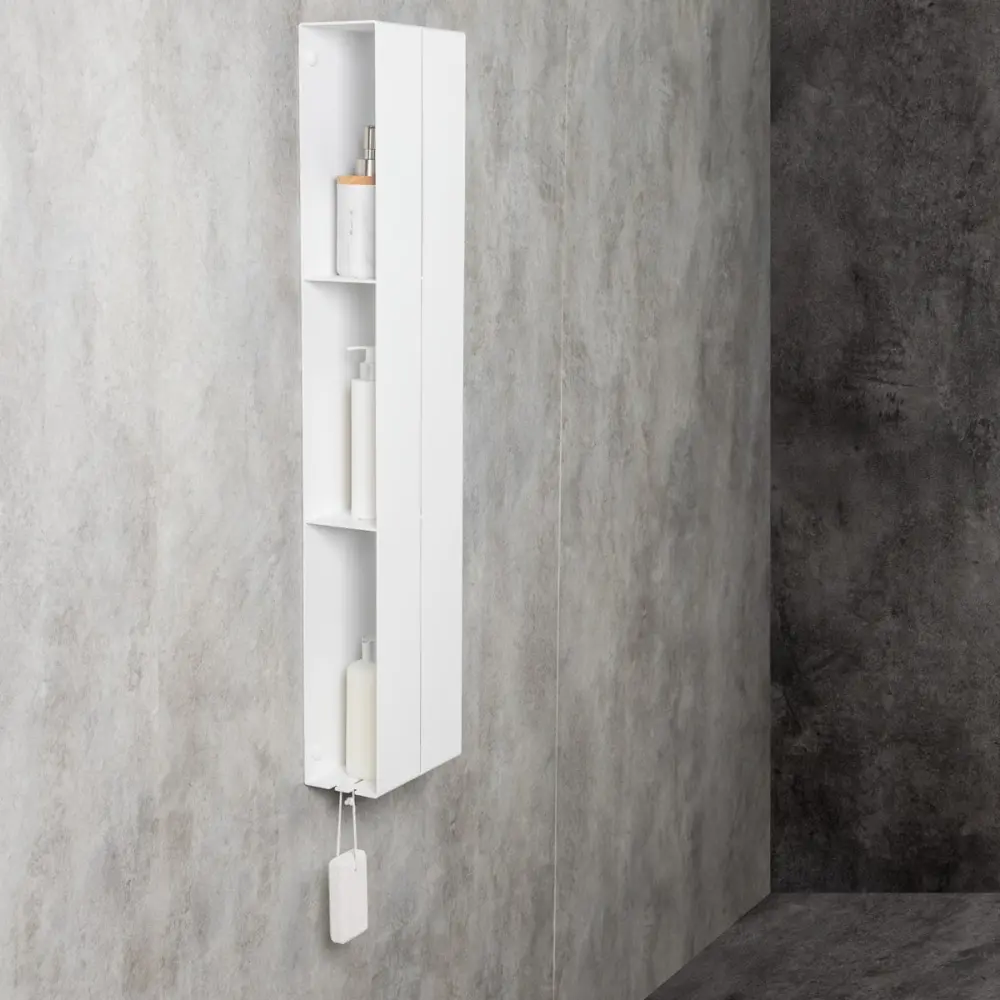 Daske estante de baño de aluminio, blanco, sensay