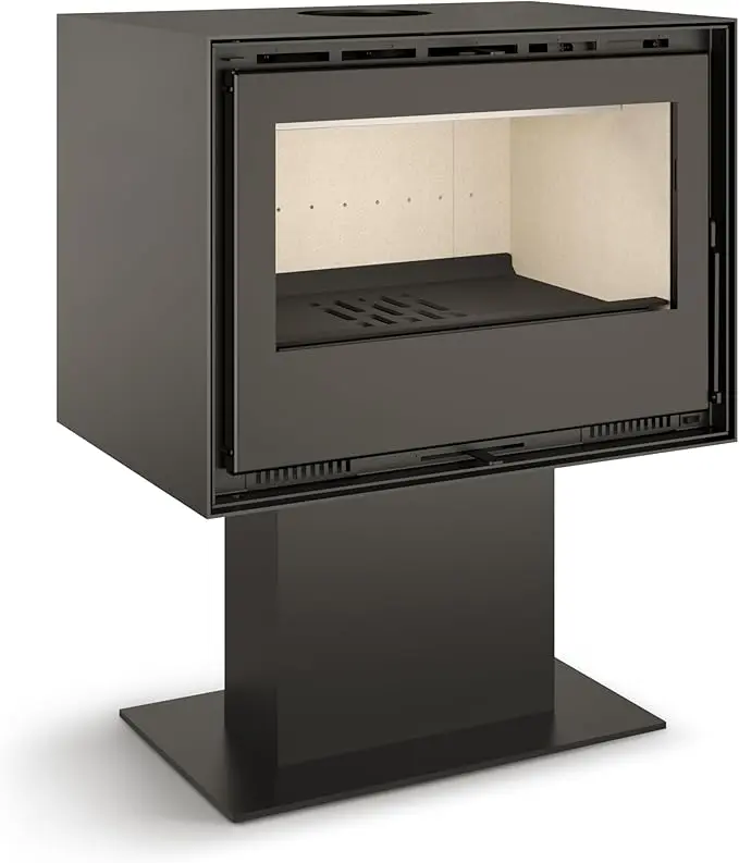 Tj - estufa de leñ con pie central modelo jucar 49 de 6,4 kw