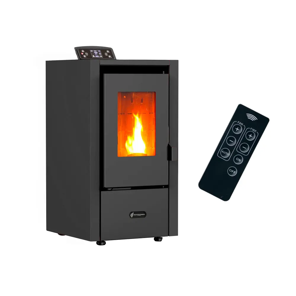 Estufa de pellets de aire anita 6,5 kw sannover negro