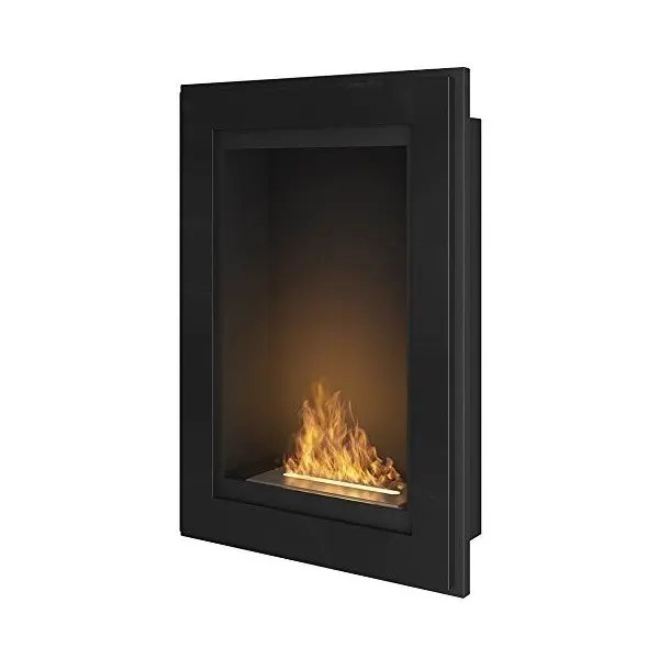 Rame 550 - chimenea de bioetanol empotrada de pared - negro - sin cristal
