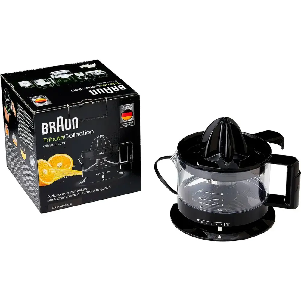 Máquina para Pan Exprimidor eléctrico Braun Tribute Collection CJ3000BK 20W 350ml negro