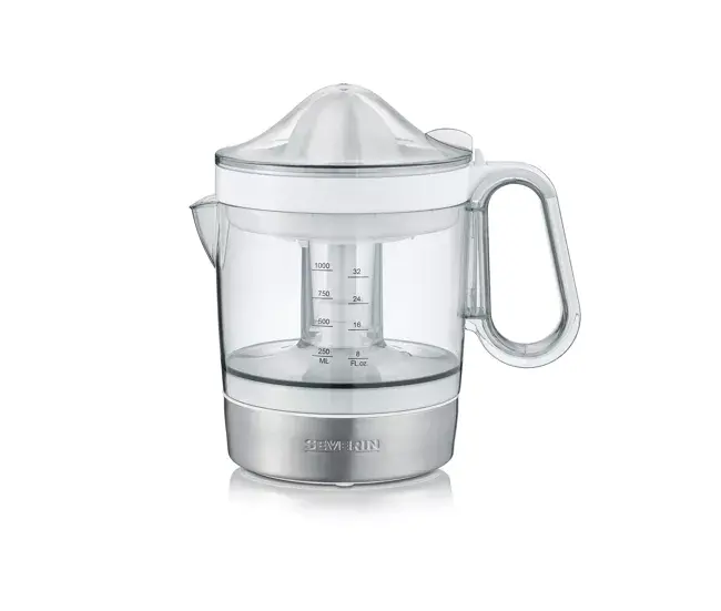 SEVERIN - Exprimidor de naranjas eléctrico, exprimidor de frutas con 2 conos extraíbles y recipiente XXL de 1 L, zumo pu...