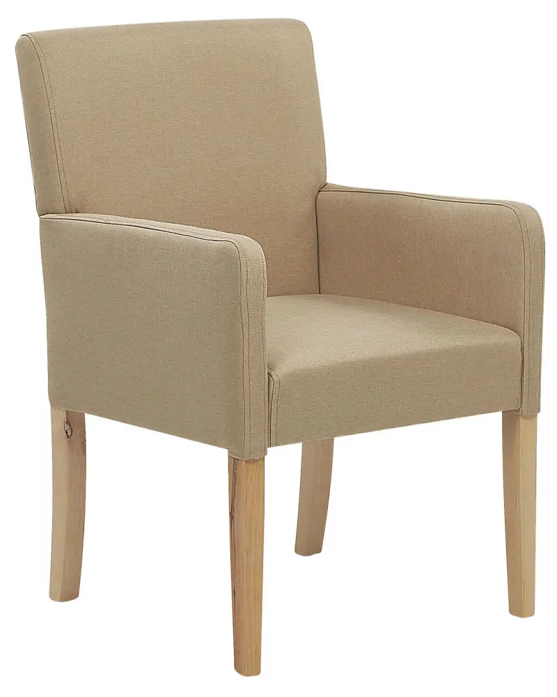 Fabric Dining Chair Beige ROCKEFELLER
