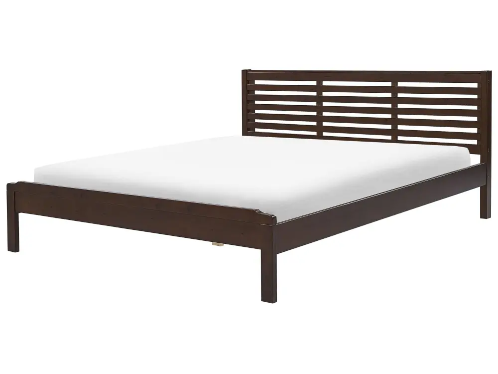 Cama madera carnac 180 x 200 cm marrón sombrío