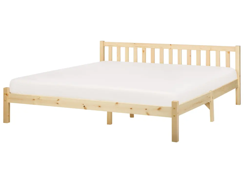 Cama madera de pino florac 180 x 200 cm marrón definido
