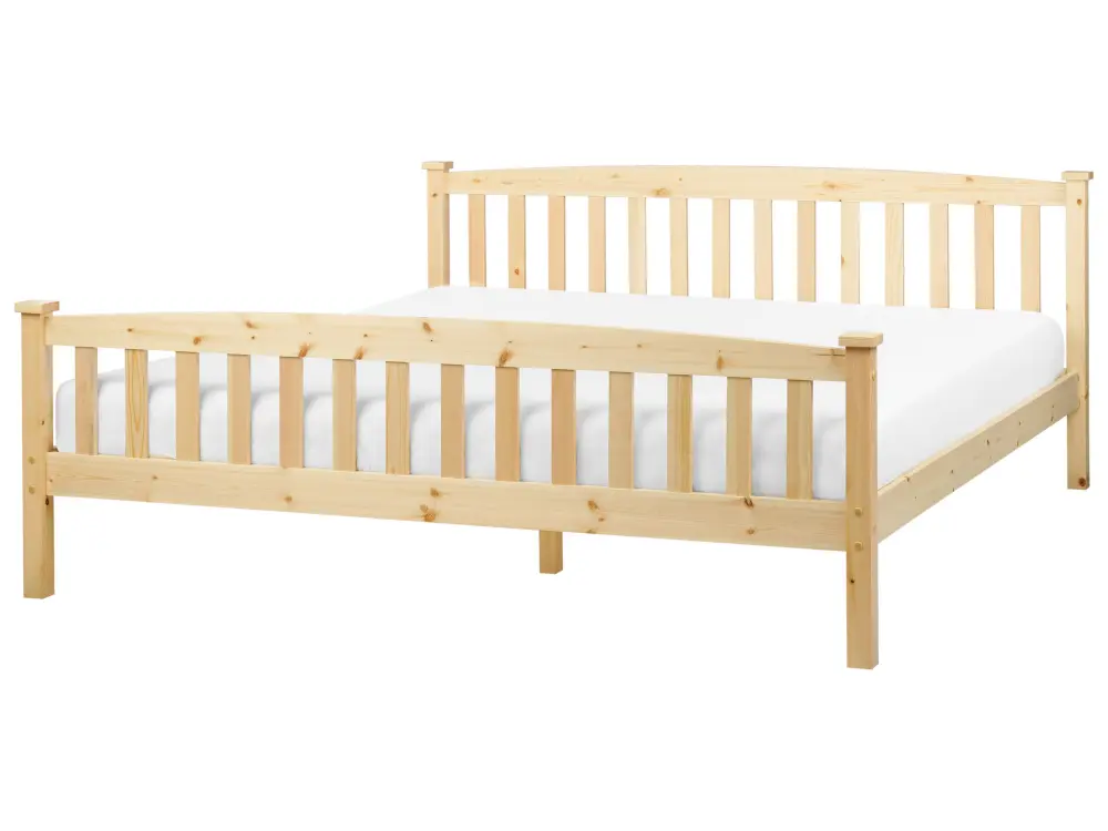 Cama madera de pino giverny 180 x 200 cm marrón obvio
