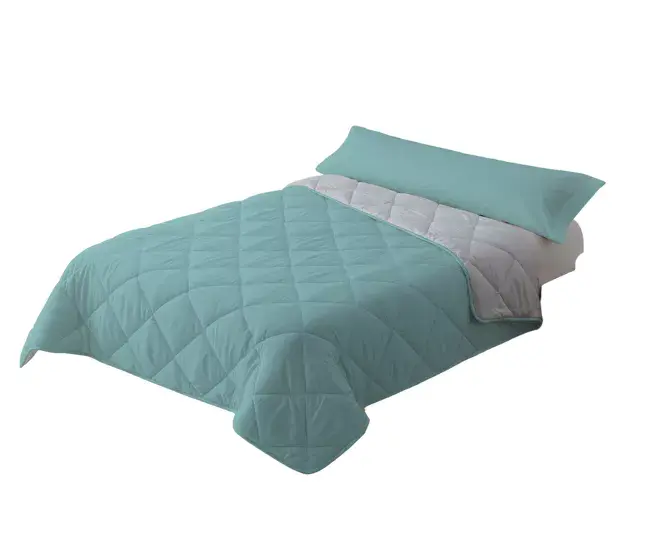 Relleno Nórdico 300gr Bicolor Reutilizable Cama 90cm (150x220cm) Aqua / Gris Donegal Collections