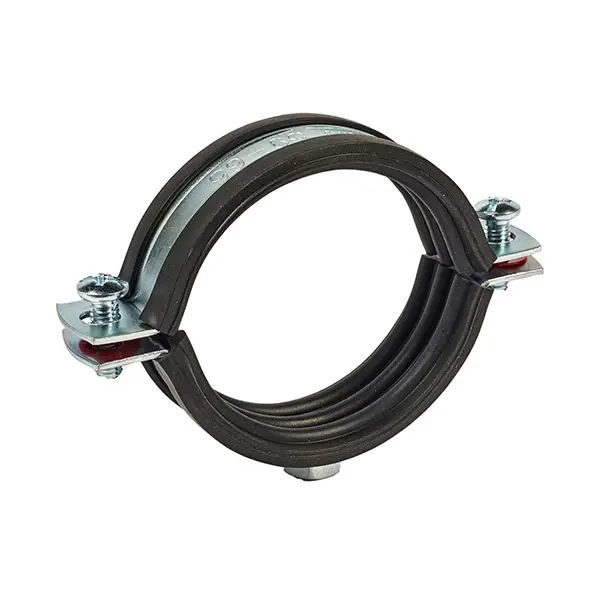Abrazadera isofónica Ø 60 mm + tornillo M8 + taco FX10 acero 2 uds