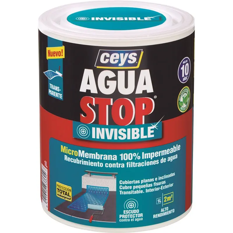 Impermeabilizante líquido invisible 1 L aguastop Ceys