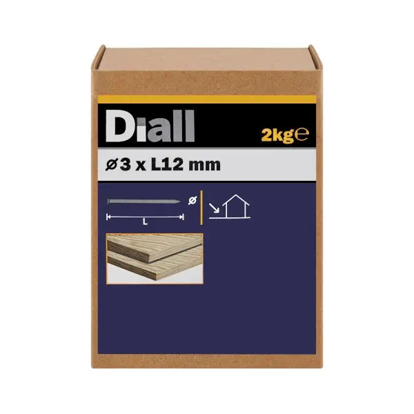 Clavo cabeza ancha 3x12 mm diall 2 kg