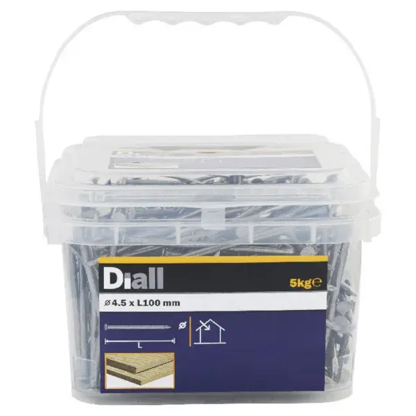Clavos cabeza plana 4,5x100 mm 5 kg diall
