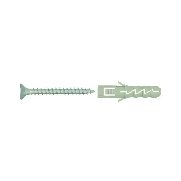 Pack 10 tacos macizo con tornillo diall 8 x 40 mm