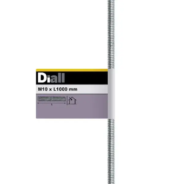 Varilla roscada de acero 1 m x ø 10 mm diall