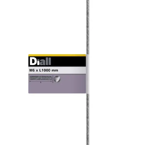 Varilla roscada de acero inox 1 m x ø 6 mm diall