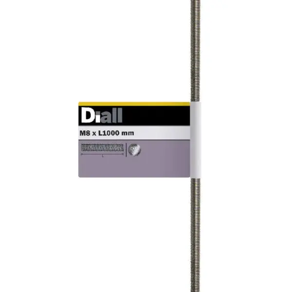 Varilla roscada de acero inox 1 m x ø 8 mm diall