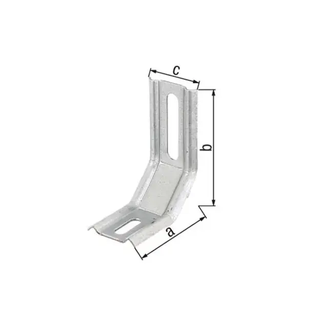 Escuadra 3 partes con nervio 100 x 30 x 72 mm