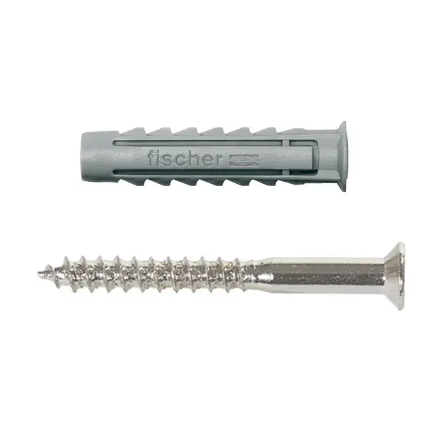 Pack 10 tacos macizo sx con tornillo fischer 8 x 40 mm