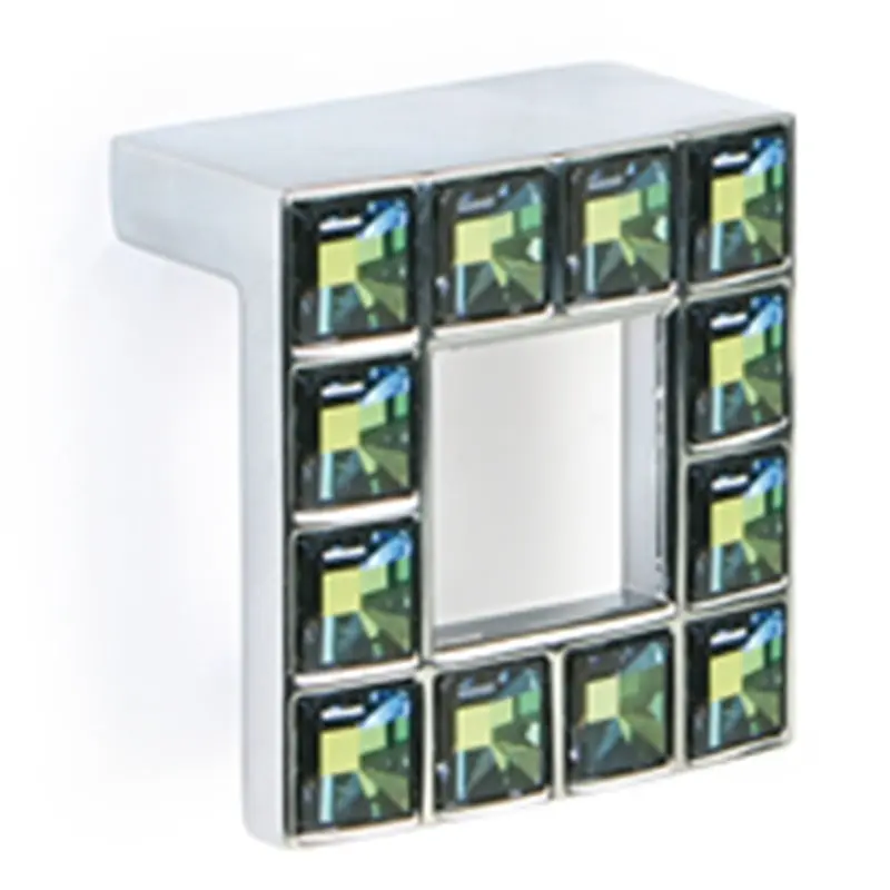 Tirador zmk/cristal esmeralda c32 cromo cristal swarovski verde esmeralda Giusti