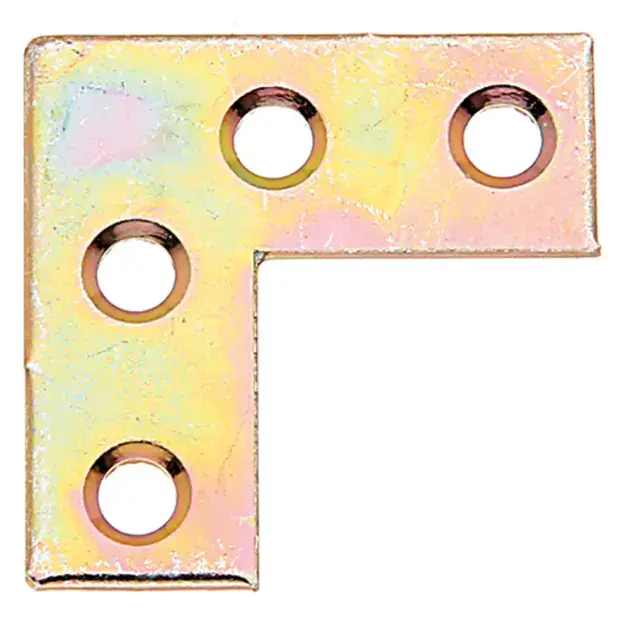 Pack 12 escuadras de ángulo plana 25 x 25 x 10 mm