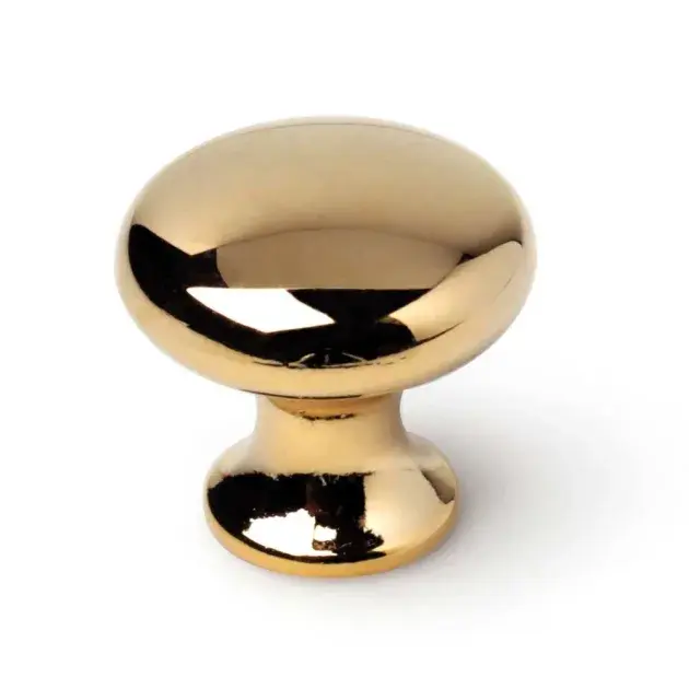 Pack 6 pomos zamak 25 mm 760 oro viejo