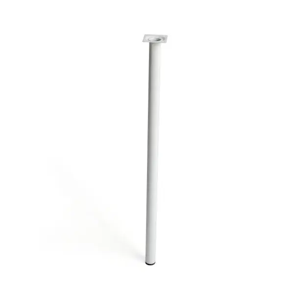 Pata cilíndrica 80 cm acero blanco