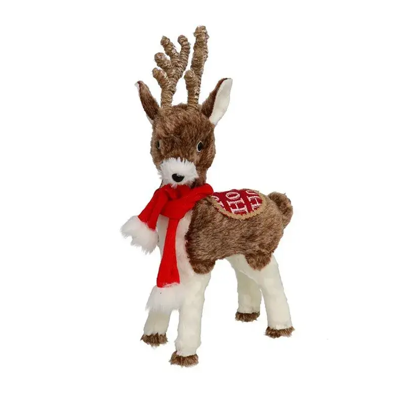Coleccionable Premium Figura de reno de Navidad marrón 44x25 cm