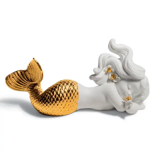 Soñando con el Mar Sirena Figurine con Acabado Antiguado
