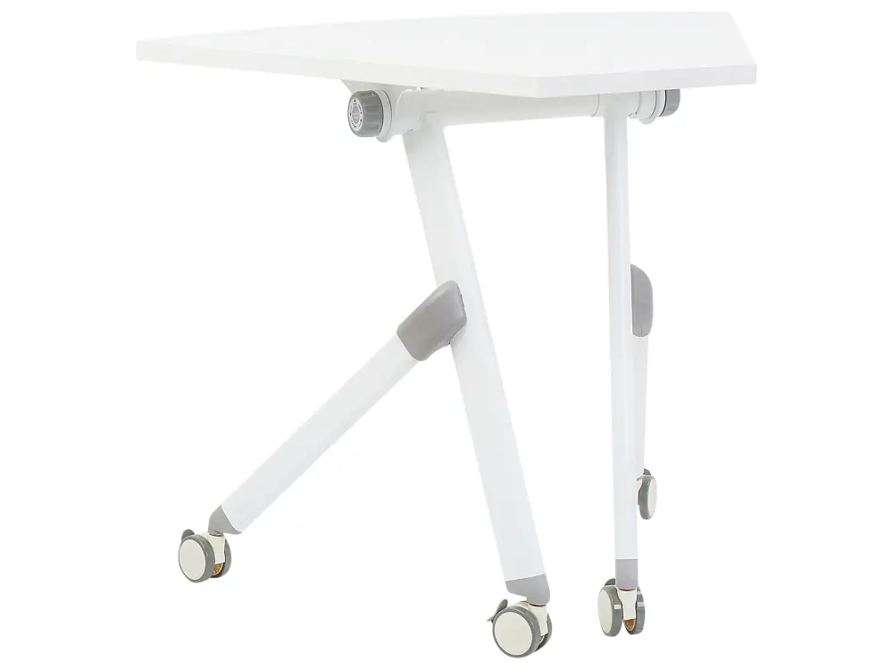 Folding Office Desk Casters 90 x 64 cm White BENDI