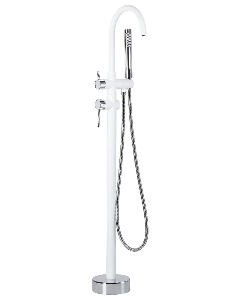 Freestanding Bathtub Faucet TUGELA White-Silver