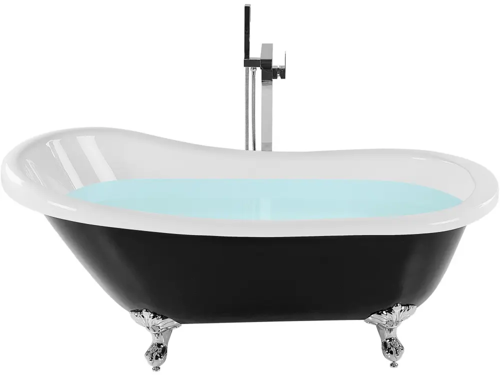 Freestanding Bath 1530 x 770 mm Black CAYMAN