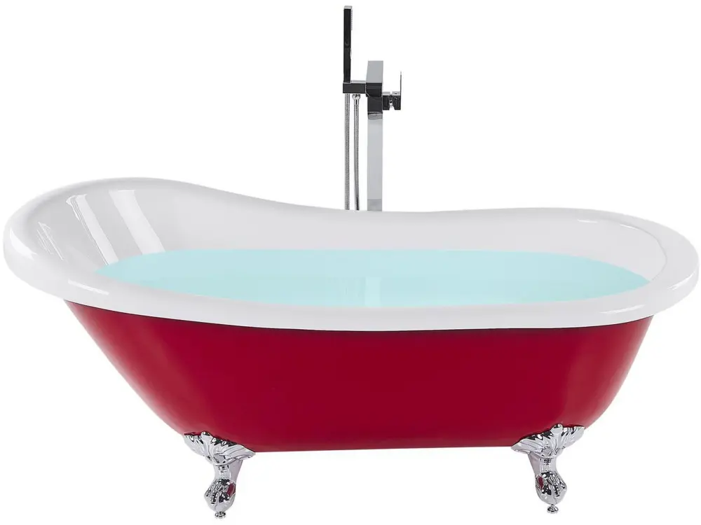 Freestanding Bath 1530 x 770 mm Red CAYMAN