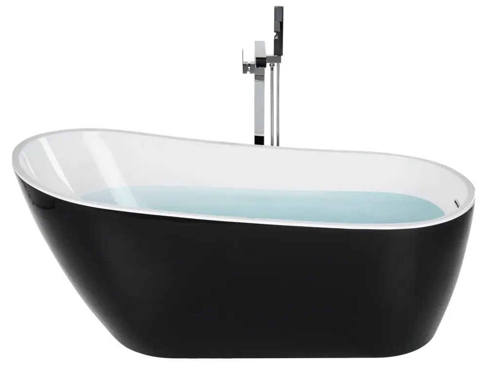 Freestanding Bath 1700 x 780 mm Black SOLARTE