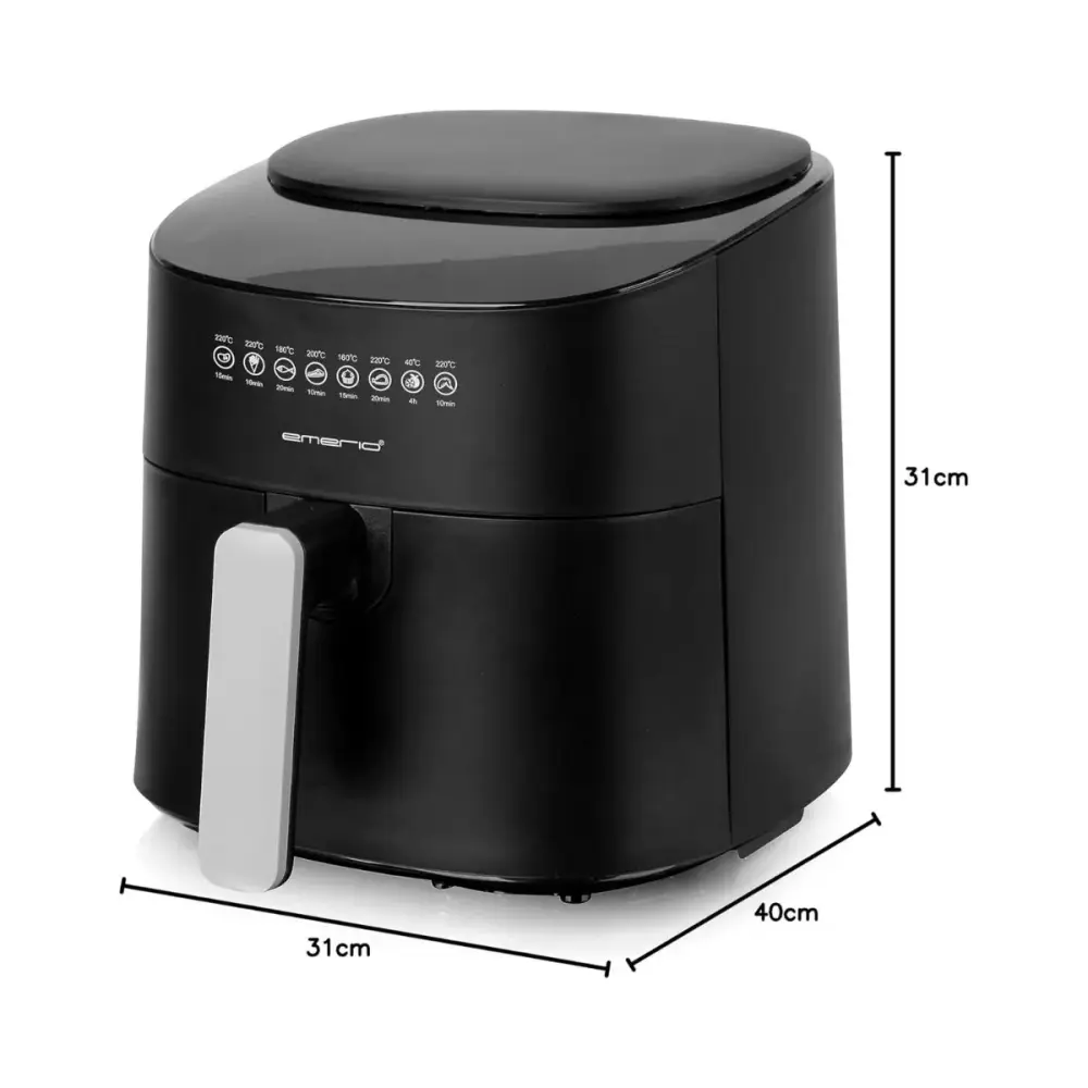 Freidora de aire Emerio AF-129369 1300W 4,5L 8 programas negro