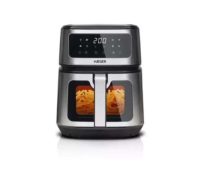 Freidora Sin Aceite Con pantalla Haeger Cook Mate - 5 L, 8 Programas, 1200W