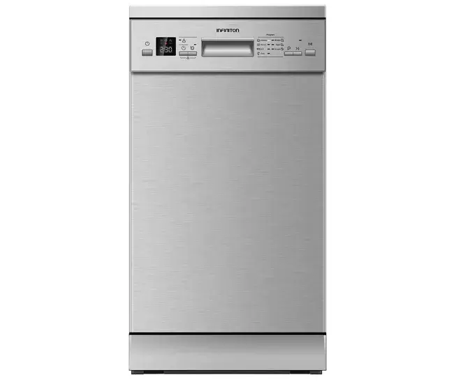Lavavajillas Infiniton DIW-4513 - Inox, 45 cm, 10 servicios, 7 Programas