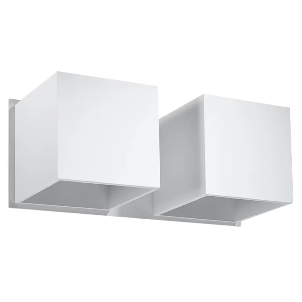 Zen Premium Lámpara de pared quad 2 blanco aluminio 26x11x12cm