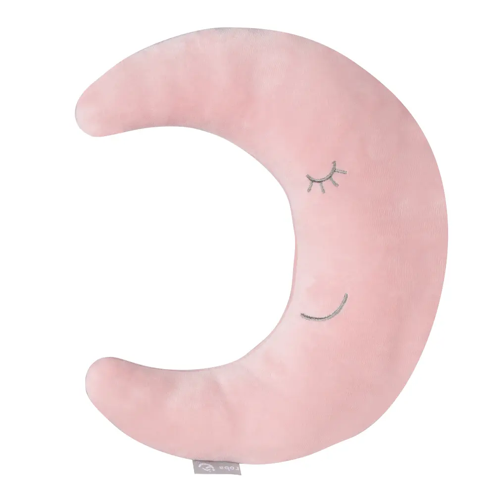 Coussin cervical en forme de lune 'roba Style' - Coussin décoratif en peluche - Rose | Envío Rápido y Gratis