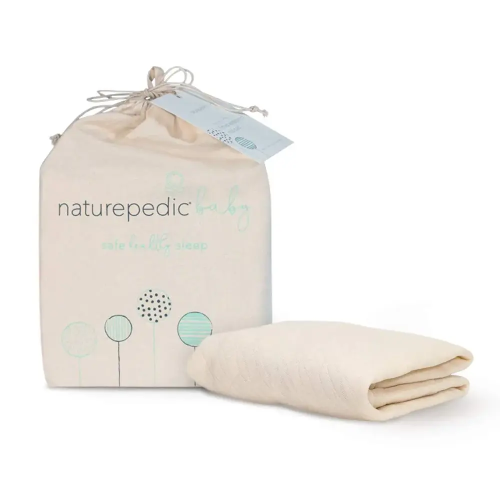 Naturepedic Funda de colchón transpirable ultra orgánica para cuna, color marfil ajustado | Envío Rápido y Gratis