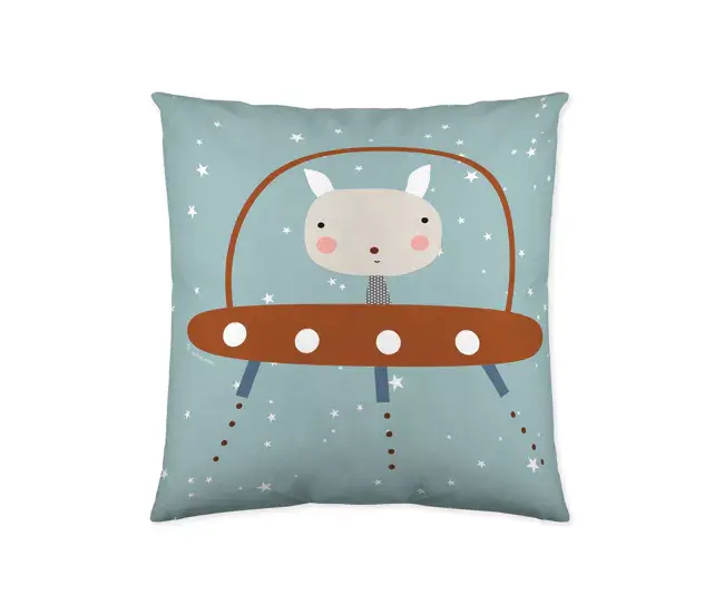FUNDA DE COJIN VACIO PLANETA 40x40 CM con Relleno de Plumas