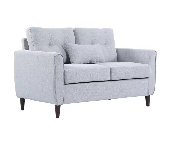 HOMCOM Sofá de 2 Plazas Sillón Biplaza para Salón con Reposabrazos Cojines y Asiento Acolchado Funda de Almohada Lavabl...