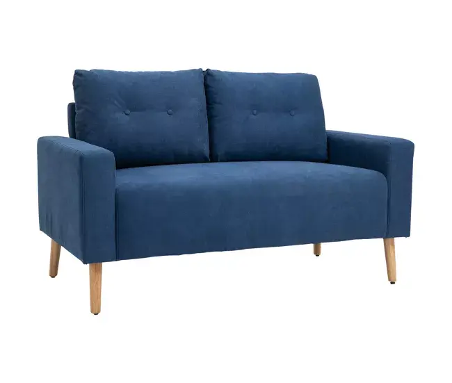 Premium de Alta Calidad HOMCOM Sofá de 2 Plazas Sillón Innovador Tapizado en Poliéster con 2 Cojines Reposabrazos y Pat...